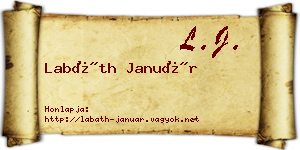 Labáth Január névjegykártya